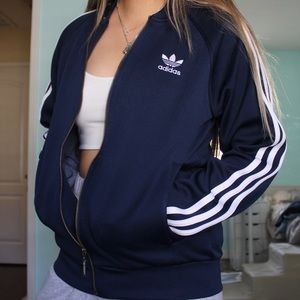Adidas navy track jacket